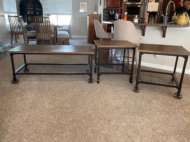 Coffee table and side tables set