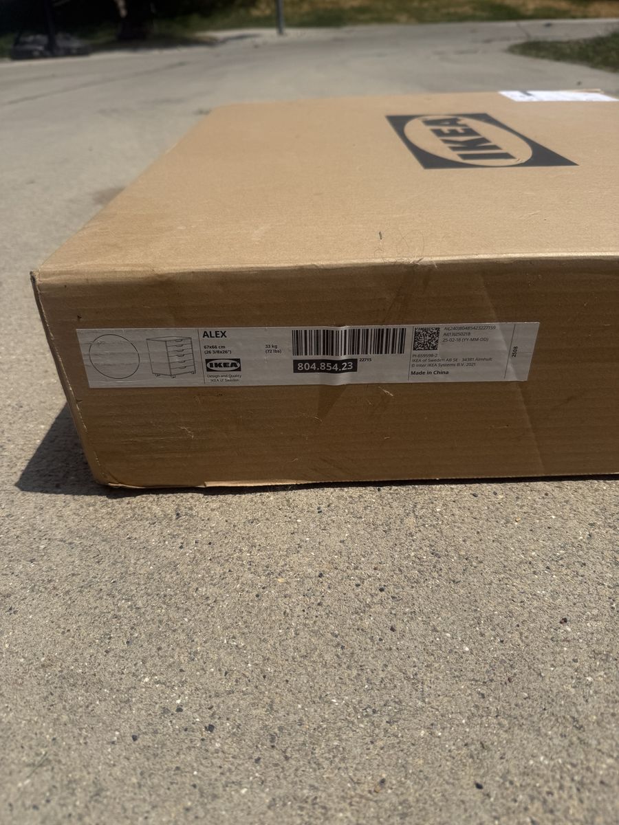 IKEA ALEX Drawer Unit, Gray, 14 1/8x27 1/2 " - New in Box