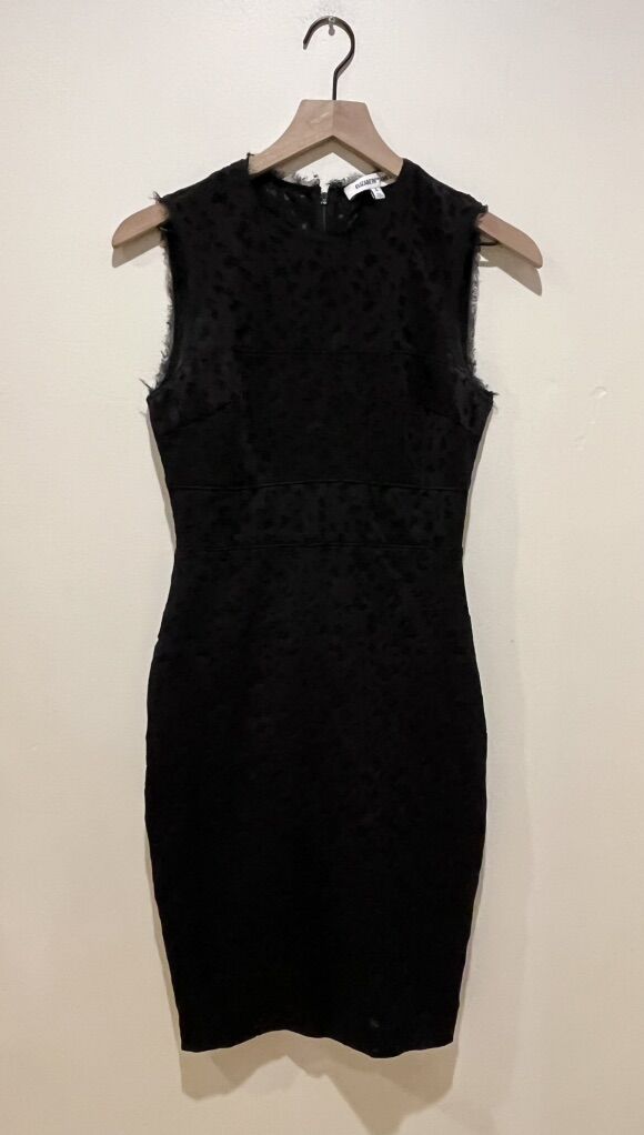 Elizabeth and James Black Levine SilkSheeth Dress