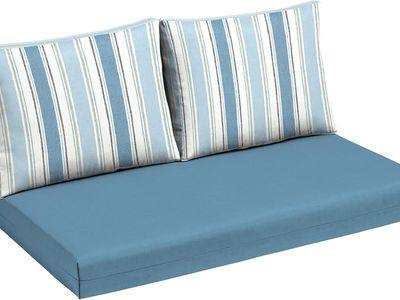Arden Outdoor Loveseat Cushion Set, 48 x 24, Water Repellent, Fade Resistant, Cushion Set