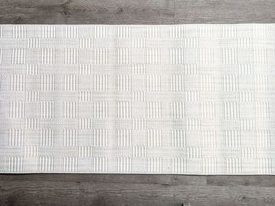 NEW Serenity Textured White Runner Rug – 2'x8' Modern Neutral Hallway Rug