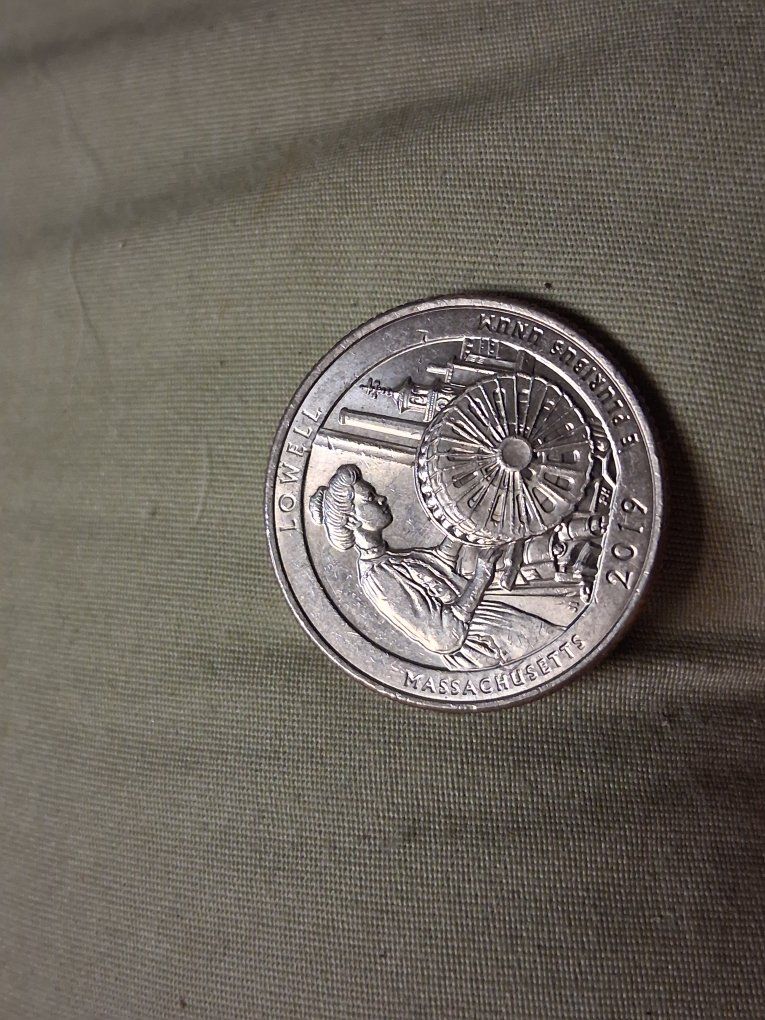 2019 Lowell, Massachusetts Quarter - American Memorial Park, Circulated