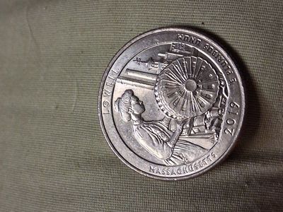2019 Lowell, Massachusetts Quarter - American Memorial Park, Circulated