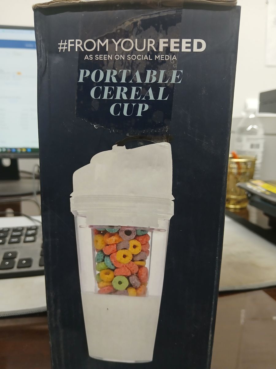 #FROMYOURFEED Portable Cereal Cup - As Seen on Social Media- 2 available (Section A)