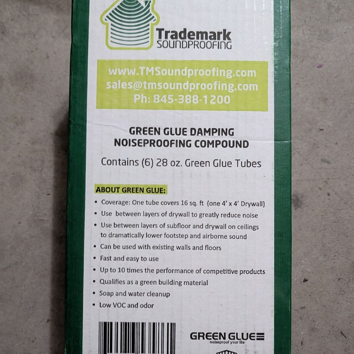 green glue noise proofing glue