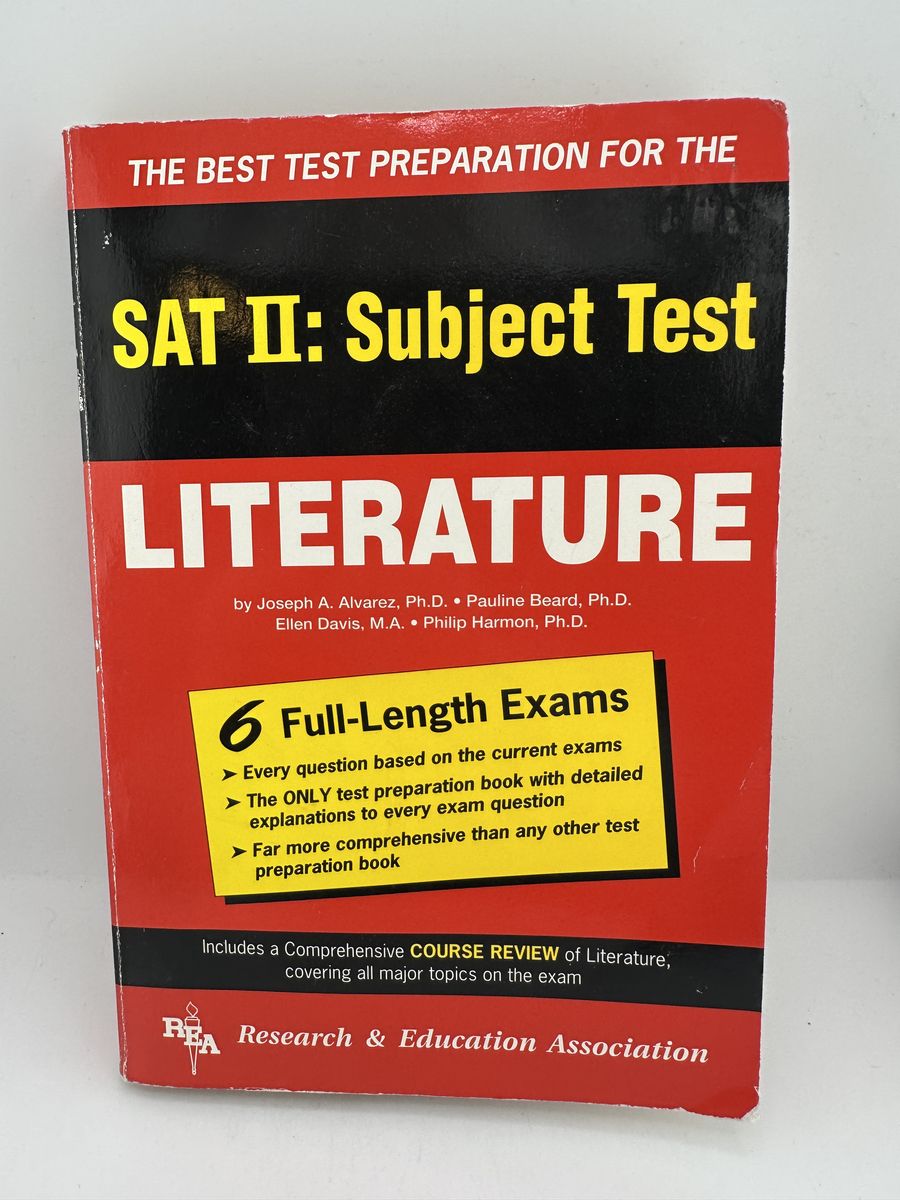 SAT II Literature Prep Book REA 1996 6 Practice Tests Study Guide