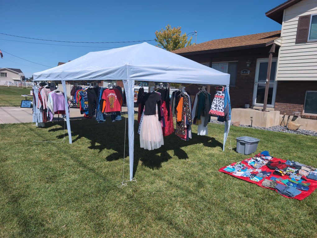 Yard Sale - kids clothes $3 and shoes starting at $3 furniture tv baby stuff and toys