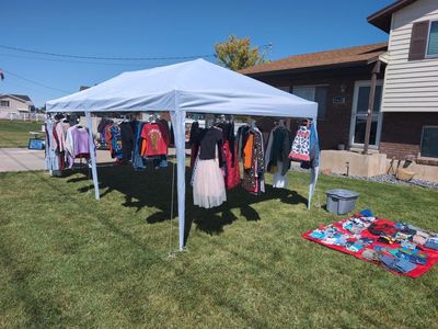 Yard Sale - kids clothes $3 and shoes starting at $3 furniture tv baby stuff and toys