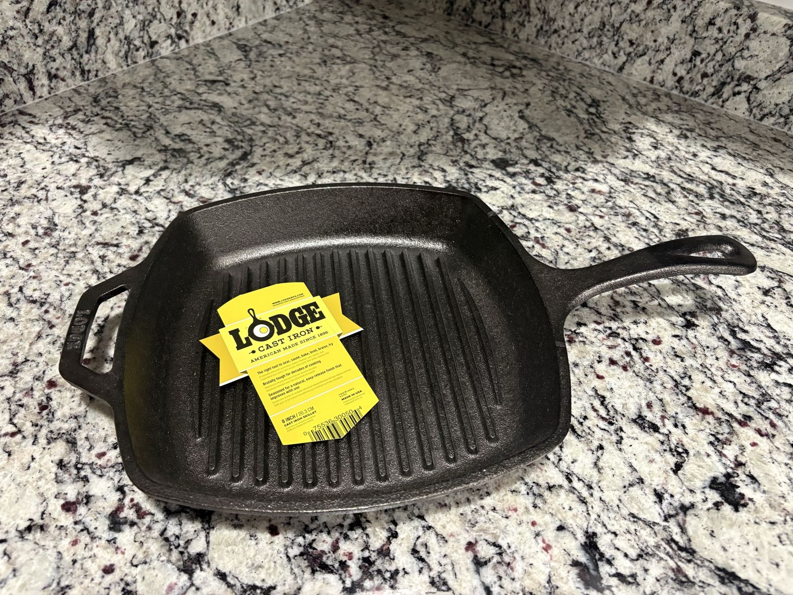Lodge 8-Inch Square Cast Iron Grill Pan