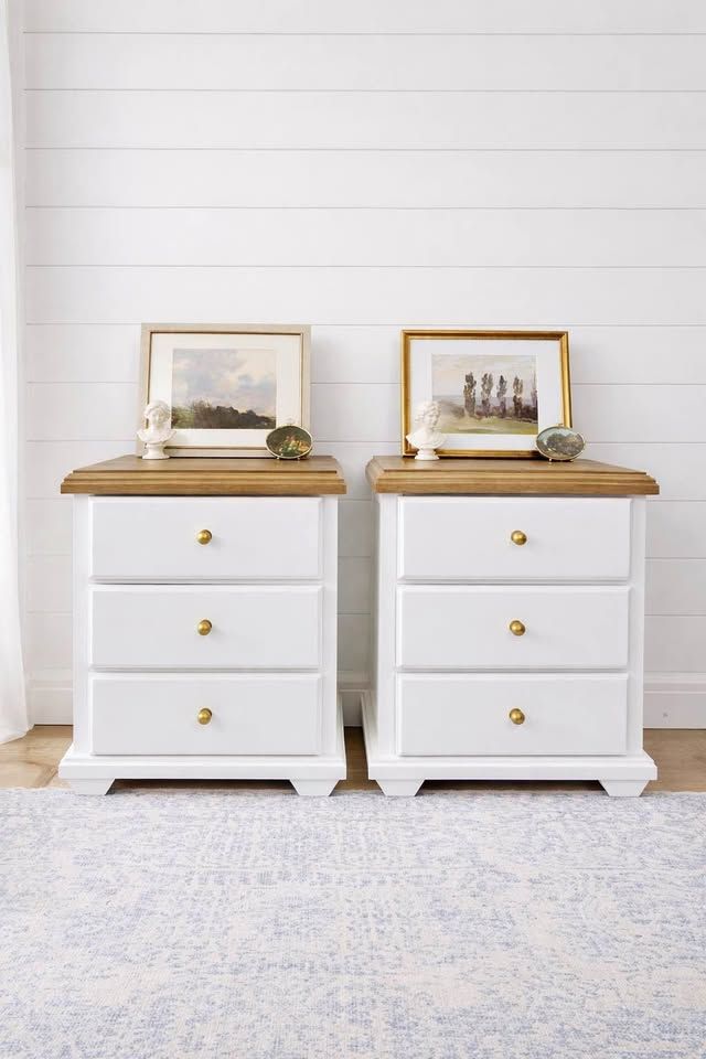 Modern Boho Chic 3 Drawer Nightstands | Modern 3 Drawer Nightstands #2