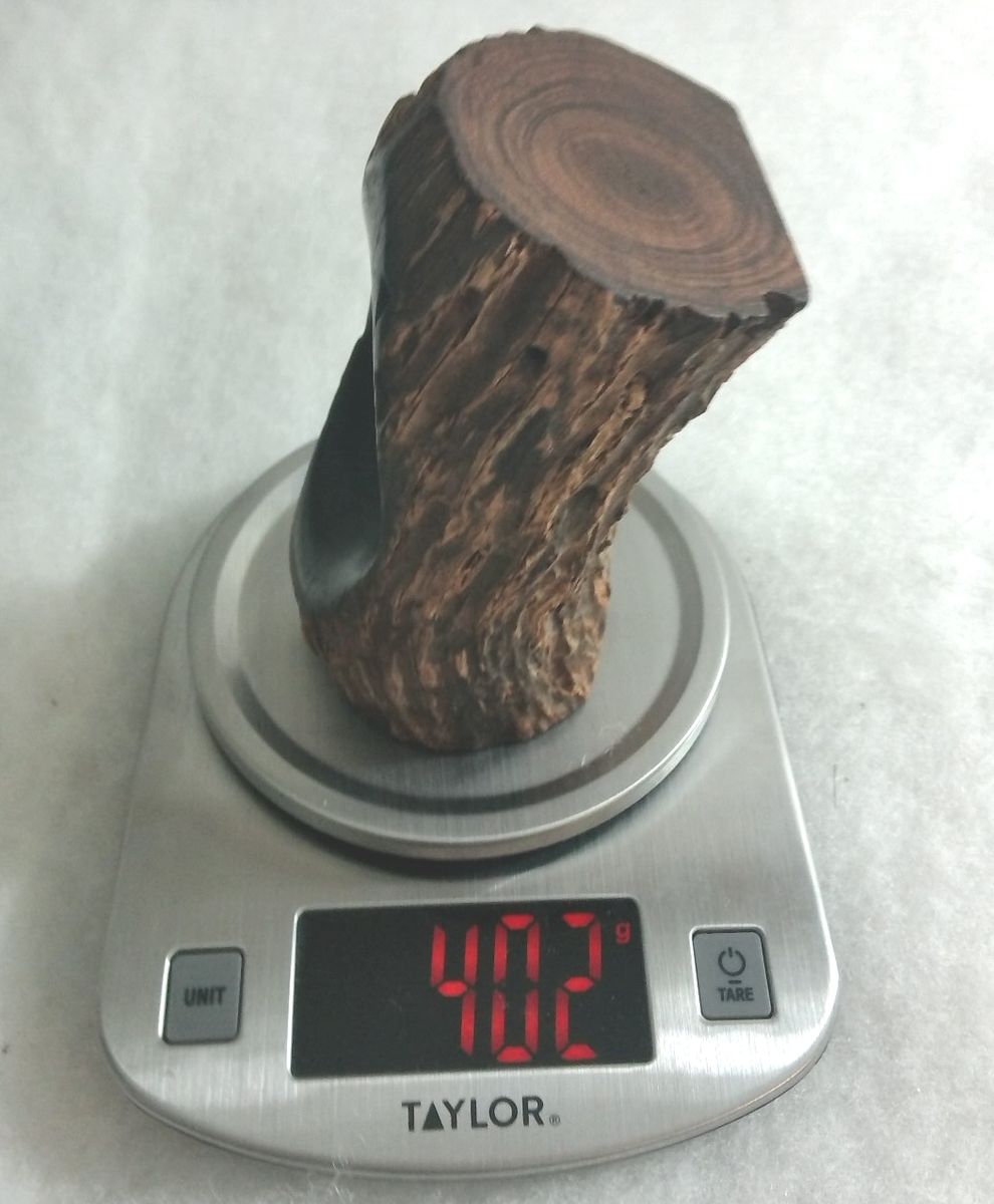 Handcrafted petrified wood candle holder truly one-of-a-kind with unique colors and patterns.