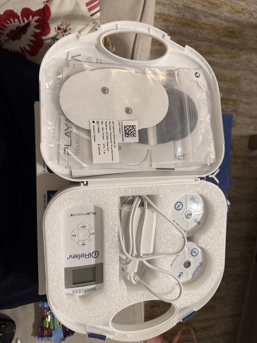 iReliev Portable TENS Therapeutic Unit and EMS Muscle Stimulator System for Pain Relief and Conditioning