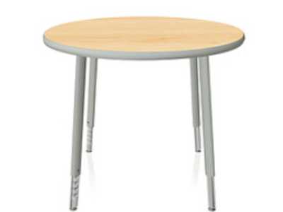 Intellect™ 36 Inch Adjustable Height Round Activity Table 22" - 32"