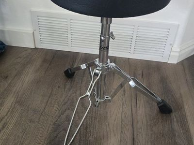PDP Drum Throne Stool - Adjustable Black Padded Seat Chrome Base