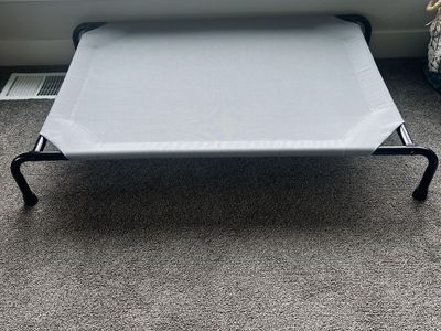 K&H Pet Products Original Pet Cot Elevated Dog Bed, Cooling Mesh, Grey, Large