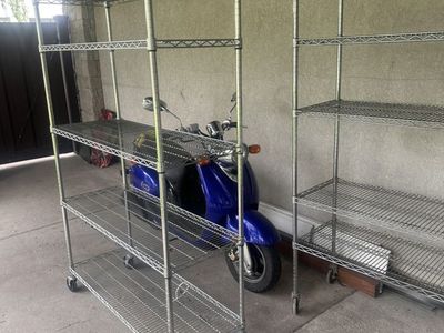 5 Shelf Rolling Metal Rack