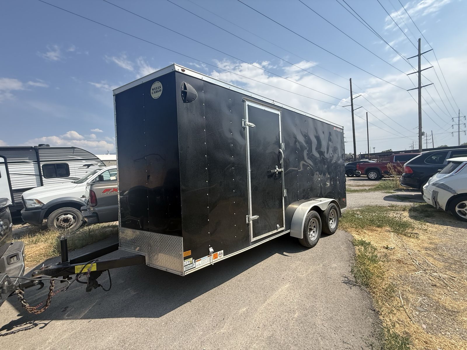 2022 Wells Cargo Enclosed Tandem Axle Cargo Trailer - Black