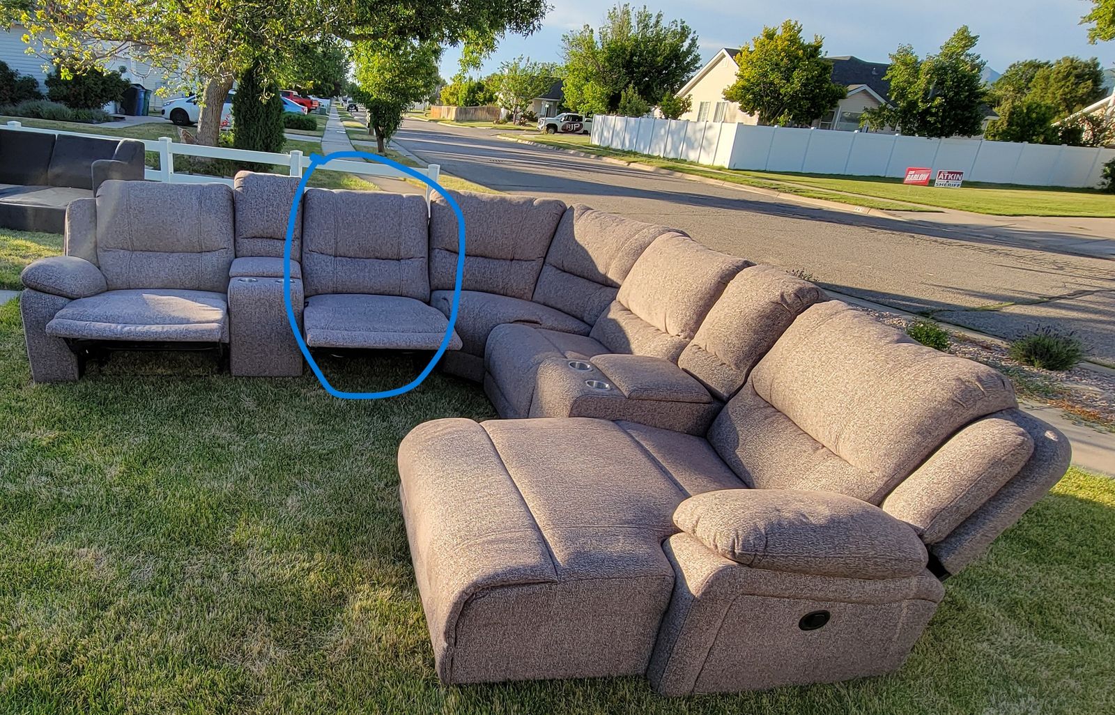 Latte Brown reclining 4 piece sectional