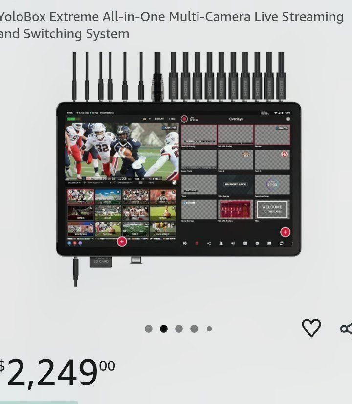YoloBox Extreme All-in-One Multi-Camera Live Streaming and Switching System 8 HDMI Inputs 4K OLED