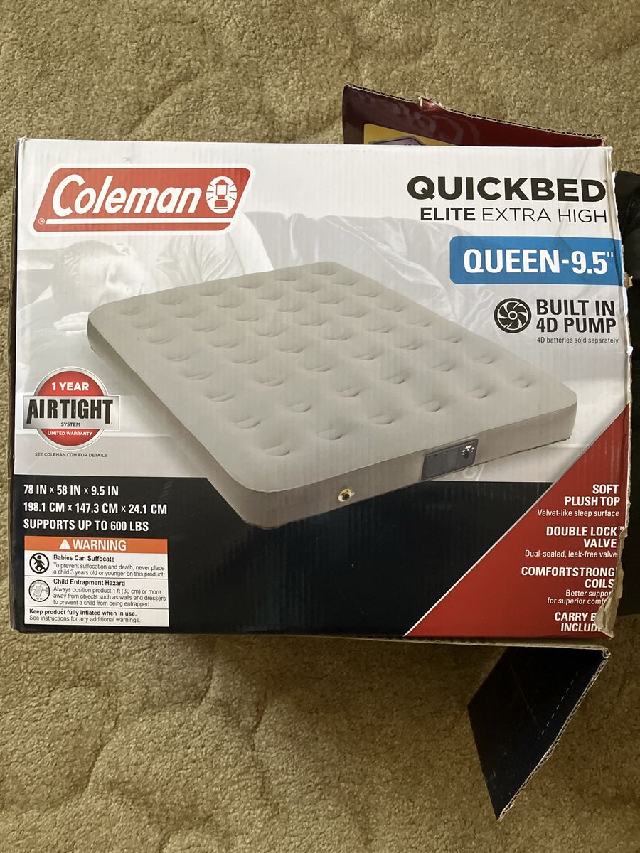 Coleman Quickbed Elite Extra High Queen Air Mattress 600 lbs Support