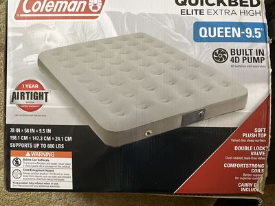 Coleman Quickbed Elite Extra High Queen Air Mattress 600 lbs Support