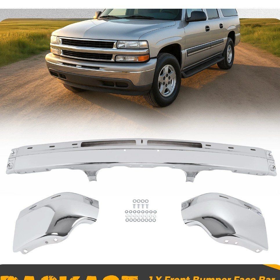 chrome front bumper face bar 99-06 tahoe/ suburban