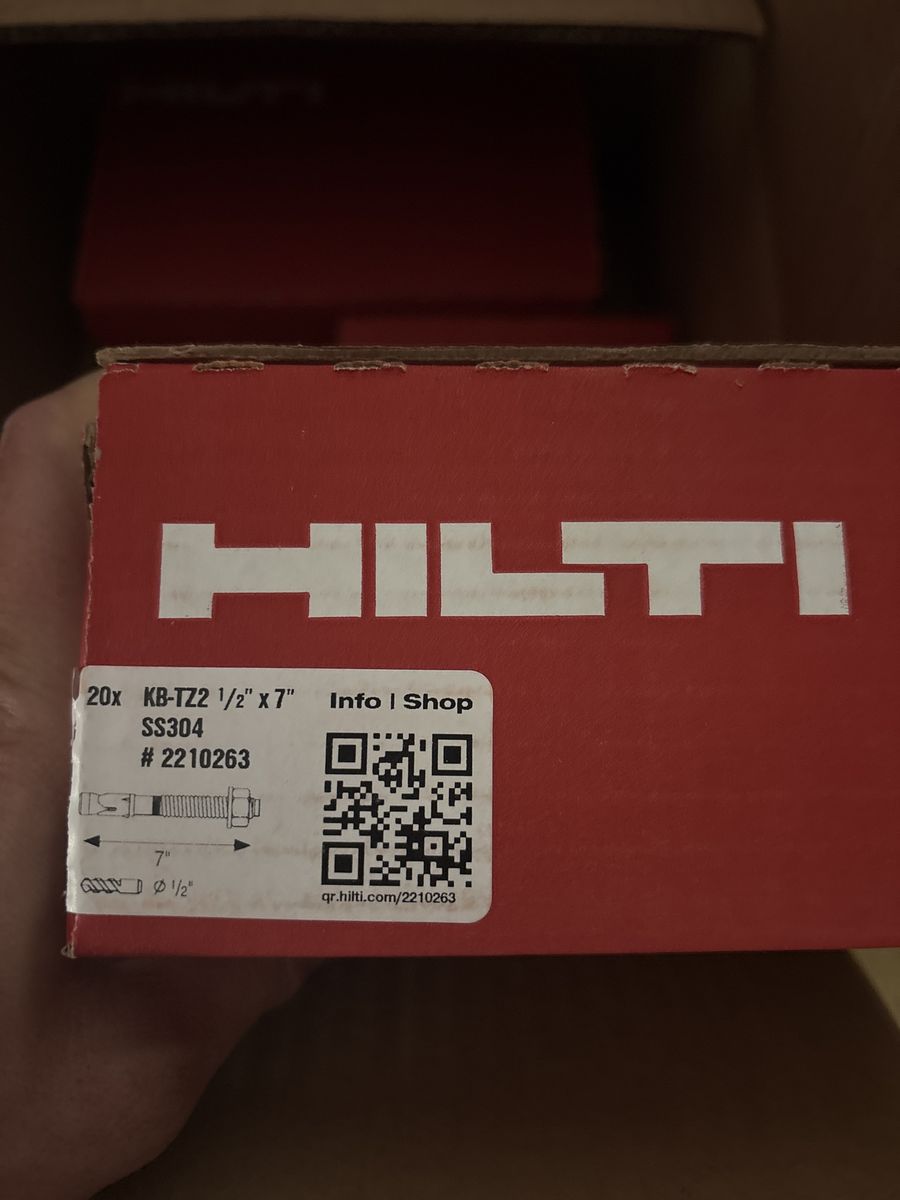 Hilti concrete anchors