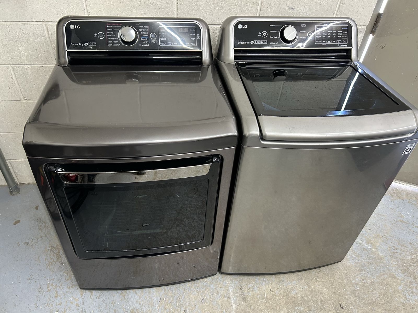 Lg super capacity washer and dryer set