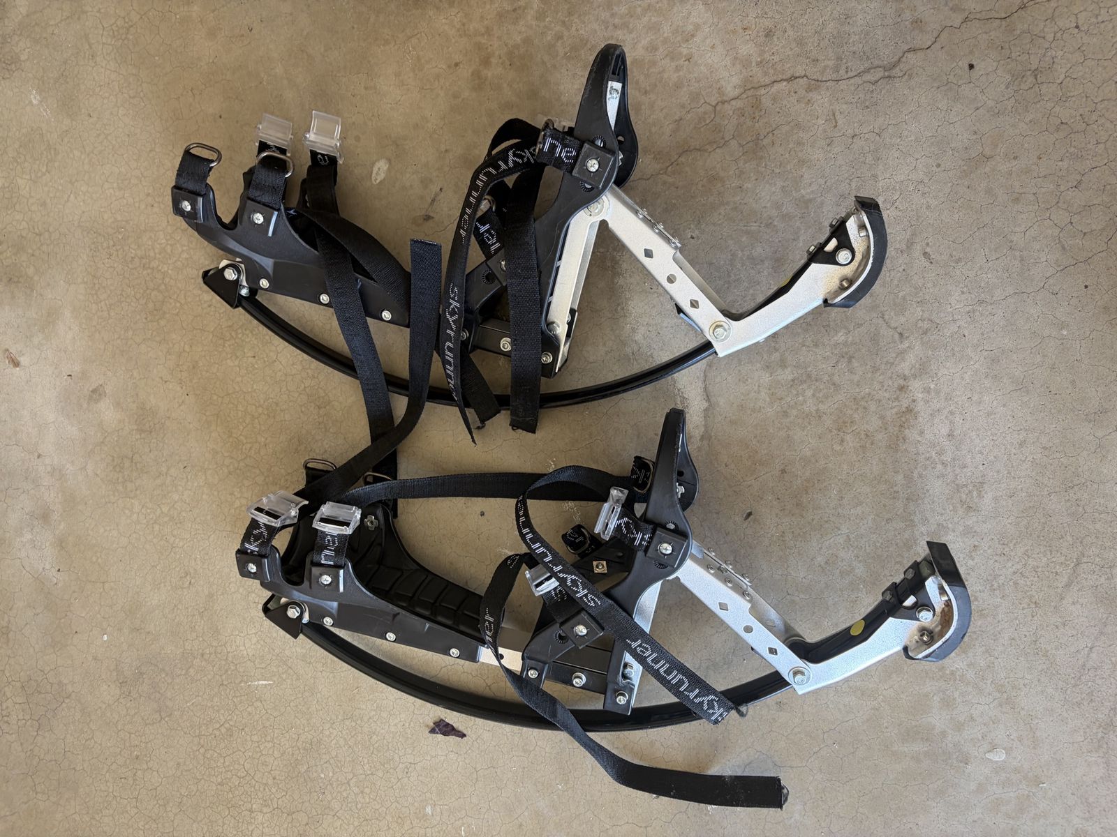 Skyrunner Adult Jumping Stilts Bounce Shoes - Black & Silver (Unisex)