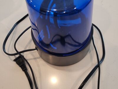 Vintage Blue DOME Lite Model 1730Light On/Off Corded Tested Works