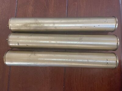 Set Of 3 Heavy Brass Grandfather Clock Weights