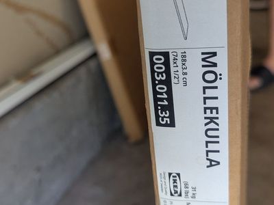 IKEA MÖLLEKULLA Countertop – 2 Units – 74" – New, One Slightly Damaged