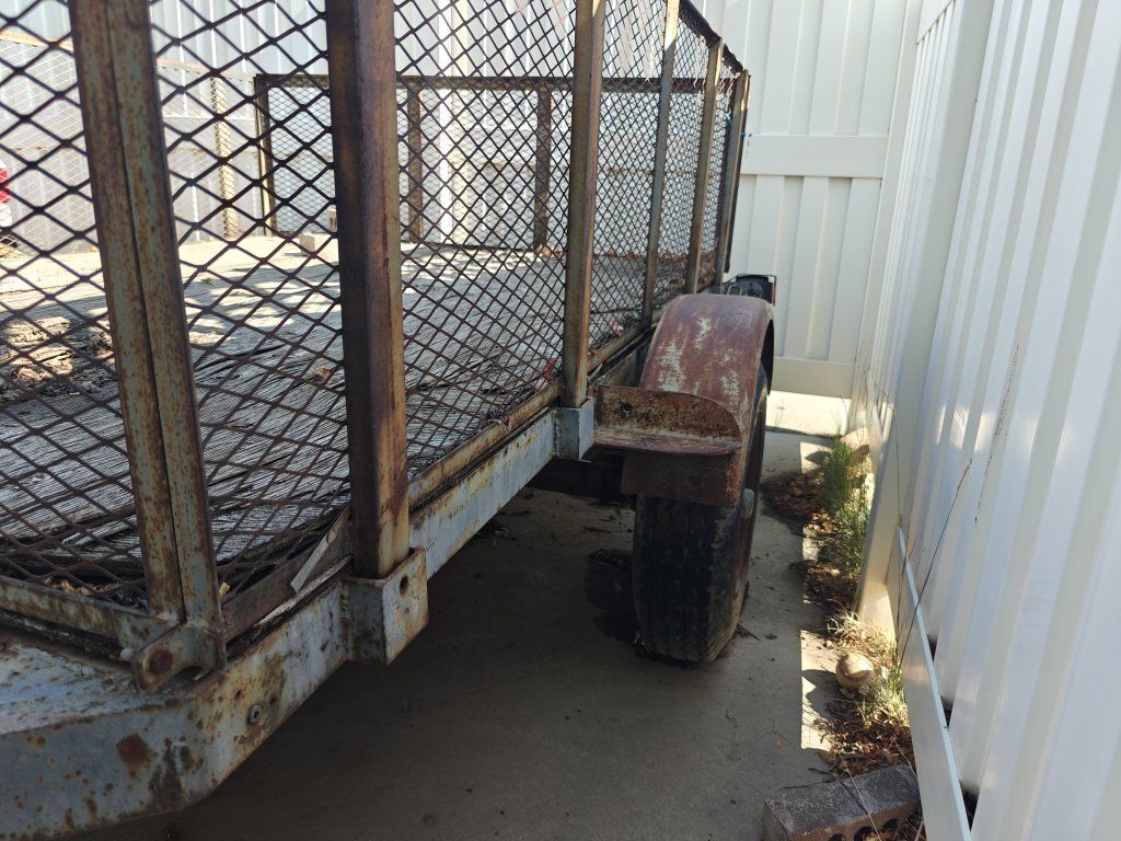 Utility Trailer - Cargo Hauler with Mesh Sides and Spare Tire - Used