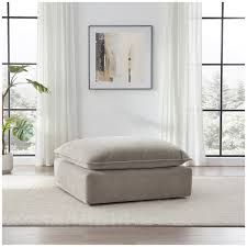 Sereen Fabric Ottoman, Taupe 1783108 #106073