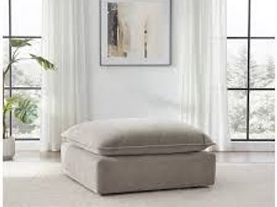 Sereen Fabric Ottoman, Taupe 1783108 #106073