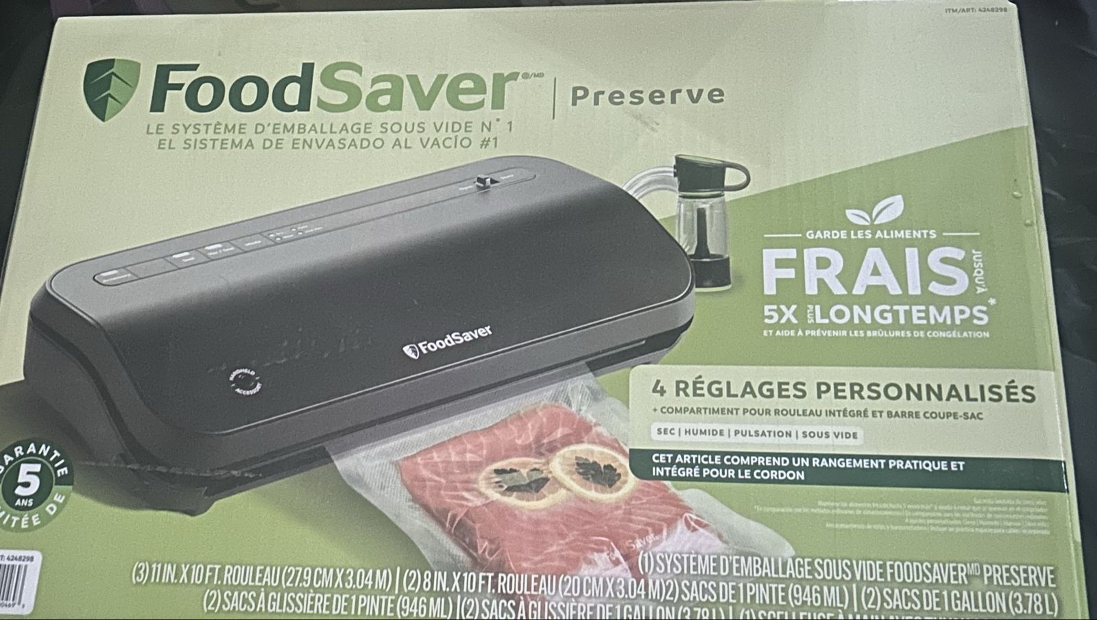 FoodSaver Preserve VS2280 Vacuum Sealing System Kit with Handheld Sealer & Bags