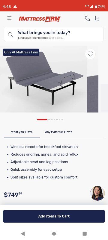 Mattress Firm Adjustable Power Bed Frame Twin XL