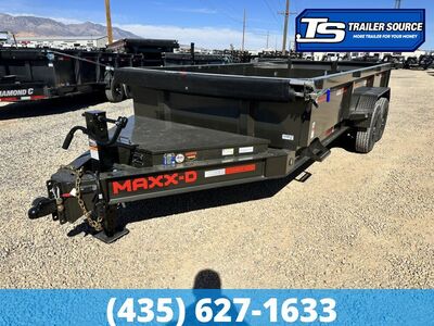7x16 Maxx-D DJX Dump Trailer - 24" Sides - 15K GVWR 7 Gauge Floor, Spreader Gate, Stabilizer Jacks