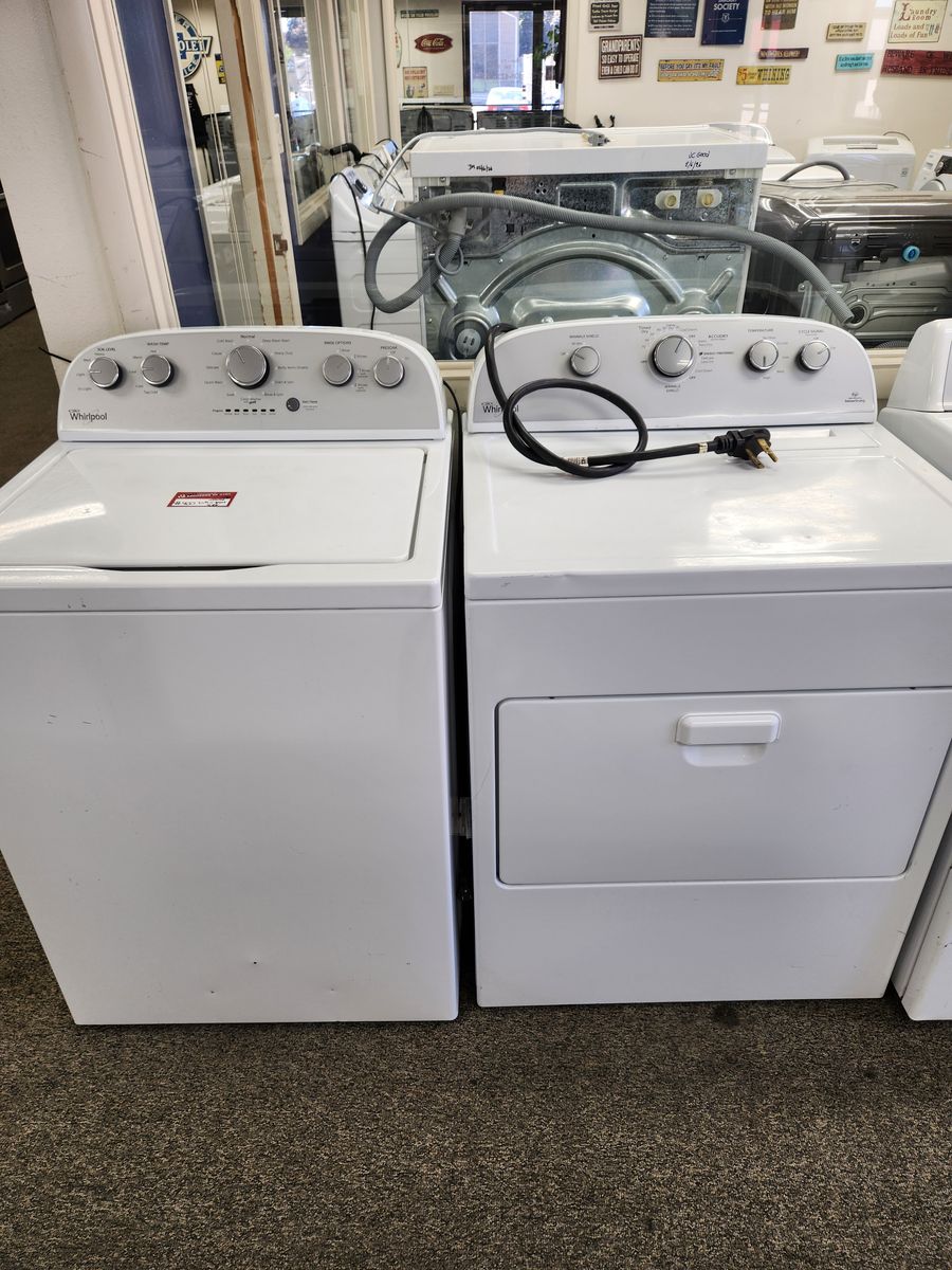 Whirlpool White Top Load Washer & Dryer Set
