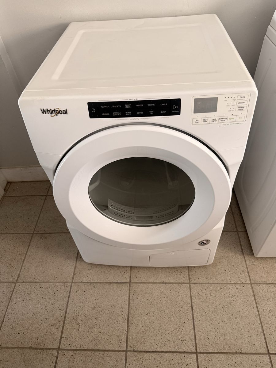 Whirlpool White Electric Front-Load Dryer - Compact and Efficient Laundry Solution