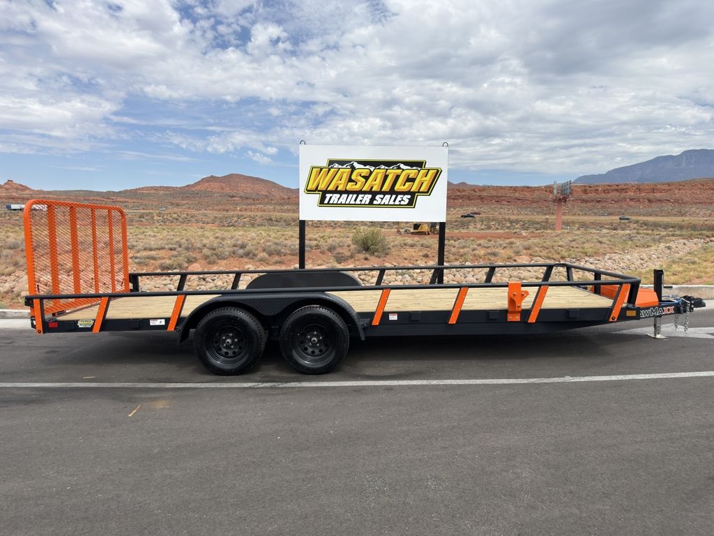2027 RawMaxx Mid Knight Black + Classic Orange 7X20 UTX Utility Trailer