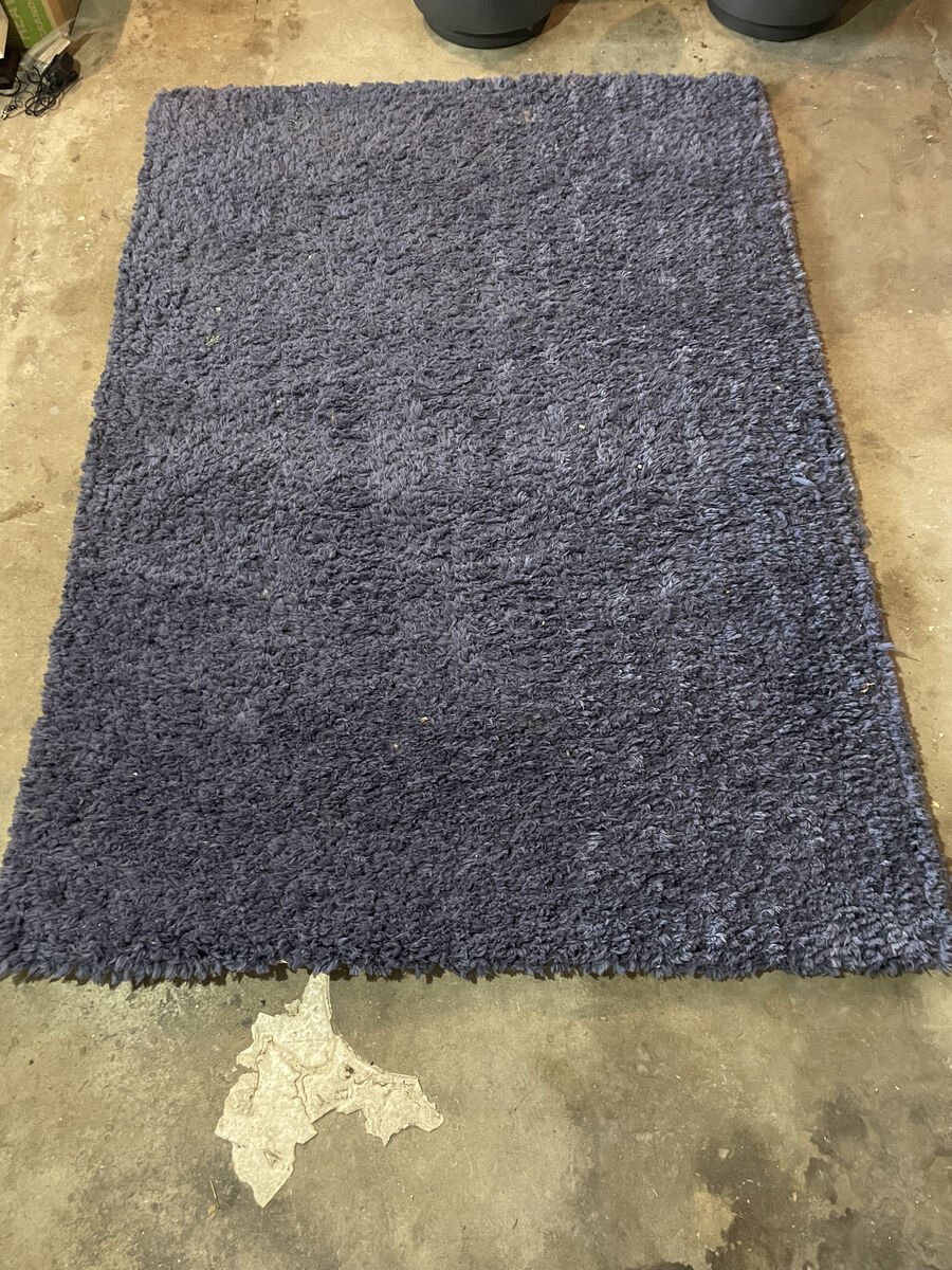 Large Dark Blue Shag Rug
