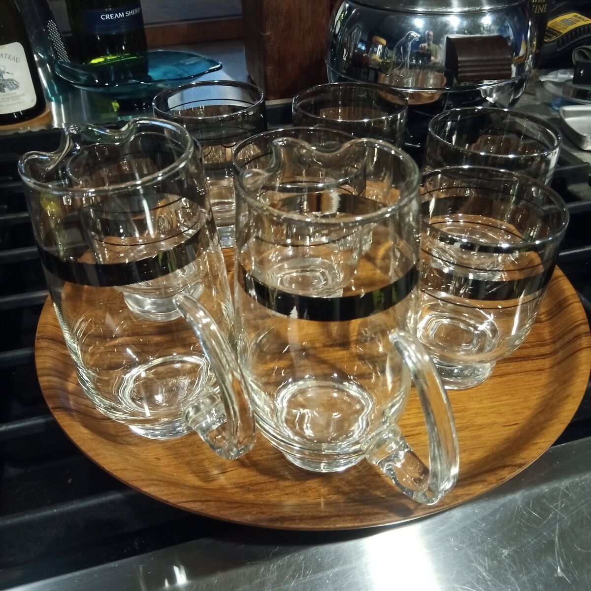 Eames era Mid Century Bar and Glassware