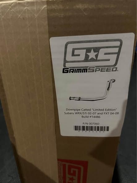 GrimmSpeed 3" Catted Limited Edition DownPipe Grimspeed 007060 Down Pipe Subaru Impreza WRX STI FXT Forester XT WRXSTI