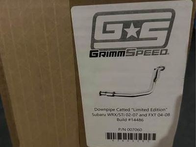 GrimmSpeed 3" Catted Limited Edition DownPipe Grimspeed 007060 Down Pipe Subaru Impreza WRX STI FXT Forester XT WRXSTI