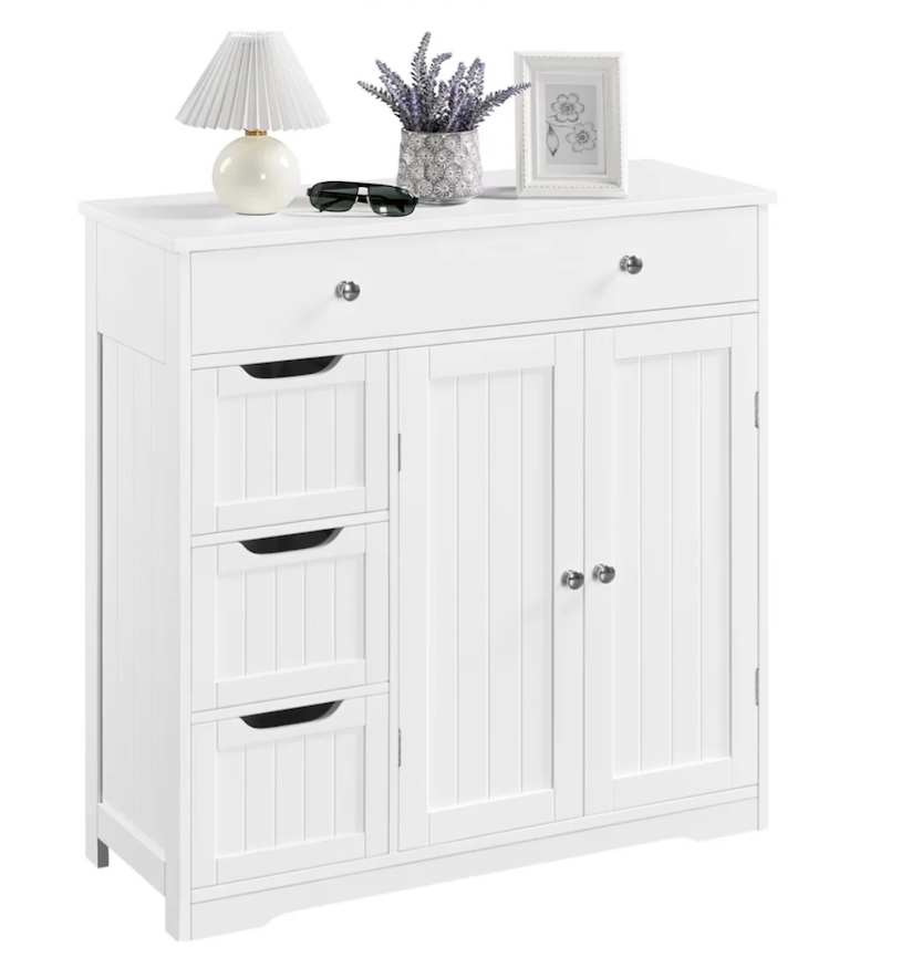 New! Free Standing Floor Cabinet with Drawers and Storage