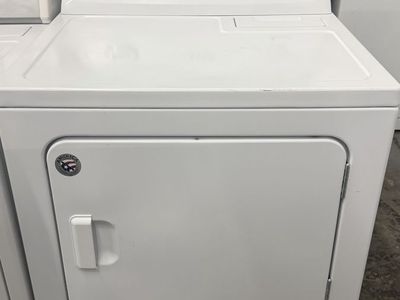 Amana White Electric Dryer - Top Load, Automatic Dryness Control