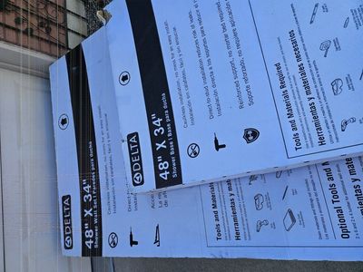 Delta Shower Wall Set and Shower Base