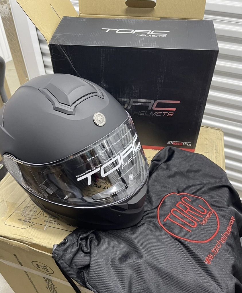 TORC T2805:24 T-28 Flat Black Sport Helmet NEW