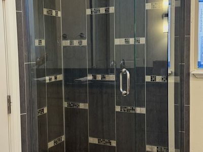 Custom Frameless Glass Shower Enclosure Door with Hardware